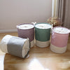 Patchwork Cotton Linen Laundry Basket