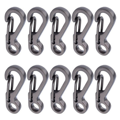 10Pcs/lot Mini Carabiner Camping EDC Survival Climbing SF Spring Backpack Clasps Keychain