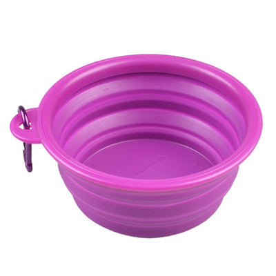 Foldable Collapsible Cat Dog Travel Silicone Bowl