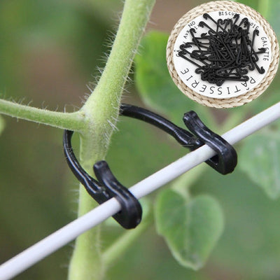 100pcs Durable Plastic Plant Tomato Support Clip Hook Grapes