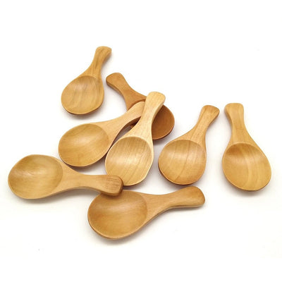 8Pcs Small Wooden Salt Spoon