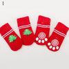 4pcs Warm Puppy Dog Socks Soft Pet Knits Socks