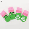 4pcs Warm Puppy Dog Socks Soft Pet Knits Socks