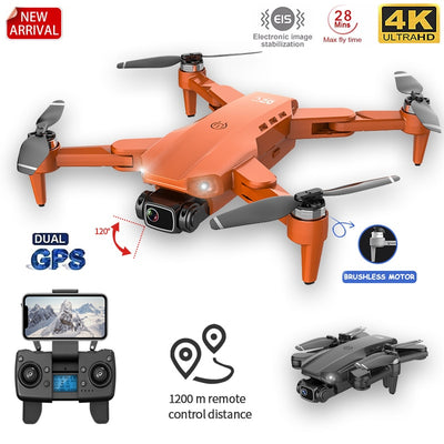 4K Dual HD Camera Motor Foldable Quadcopter RC Distance 1200M