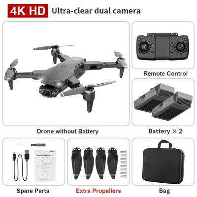 4K Dual HD Camera Motor Foldable Quadcopter RC Distance 1200M