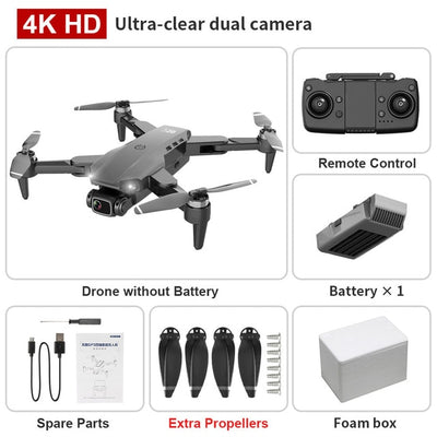 4K Dual HD Camera Motor Foldable Quadcopter RC Distance 1200M