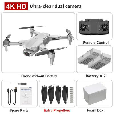 4K Dual HD Camera Motor Foldable Quadcopter RC Distance 1200M