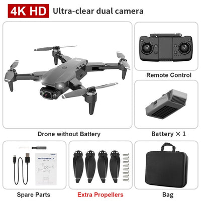 4K Dual HD Camera Motor Foldable Quadcopter RC Distance 1200M