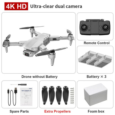 4K Dual HD Camera Motor Foldable Quadcopter RC Distance 1200M