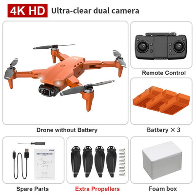 4K Dual HD Camera Motor Foldable Quadcopter RC Distance 1200M