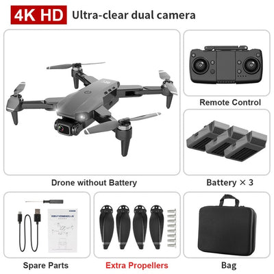 4K Dual HD Camera Motor Foldable Quadcopter RC Distance 1200M