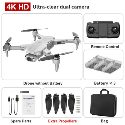 4K Dual HD Camera Motor Foldable Quadcopter RC Distance 1200M