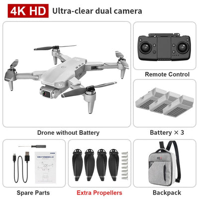 4K Dual HD Camera Motor Foldable Quadcopter RC Distance 1200M