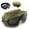 Black Tan Green Tactical Goggles Military Shooting Sunglasses 3 Lens