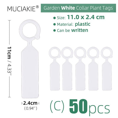 50PCS High Quality Plastic Plants Tags Nursery Garden Ring Label