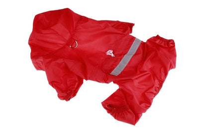 Pet Cat Dog Raincoat Hooded Reflective Puppy Dog Rain Coat