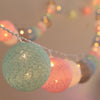 2.2M 20 LED Cotton Ball Garland Lights String